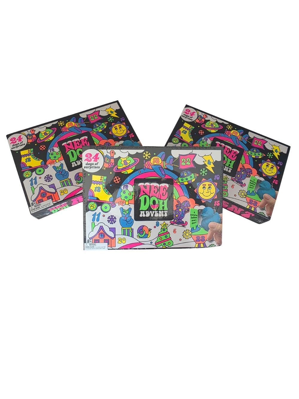 NeeDoo Advent Calendar - Colorful Black & Neon Design